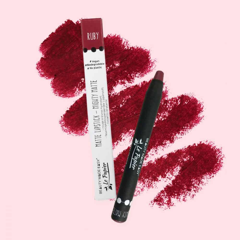 beauty made easy le papier lip stick mighty matte ruby ecognito greece
